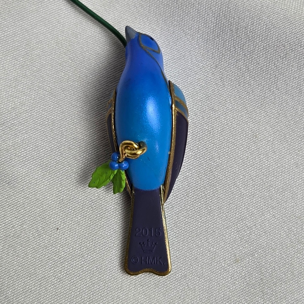 Hallmark Keepsake Blue Bunting Mini Ornament Beauty of Birds Series 2015 - Picture 5 of 8